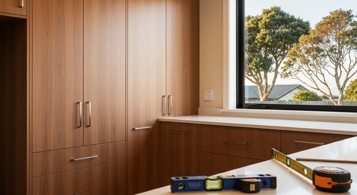 Custom cabinet installation