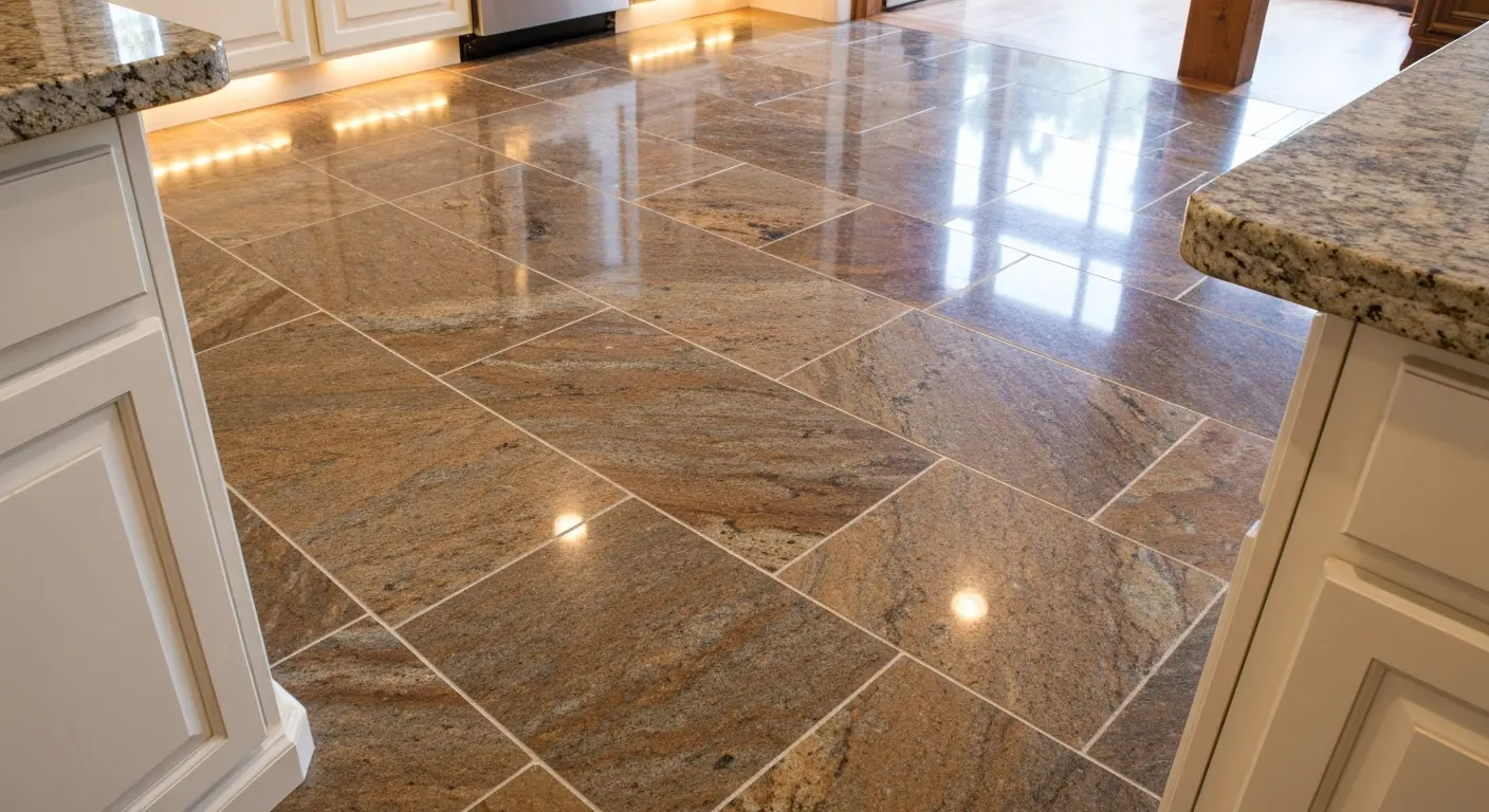 Natural stone kitchen flooring