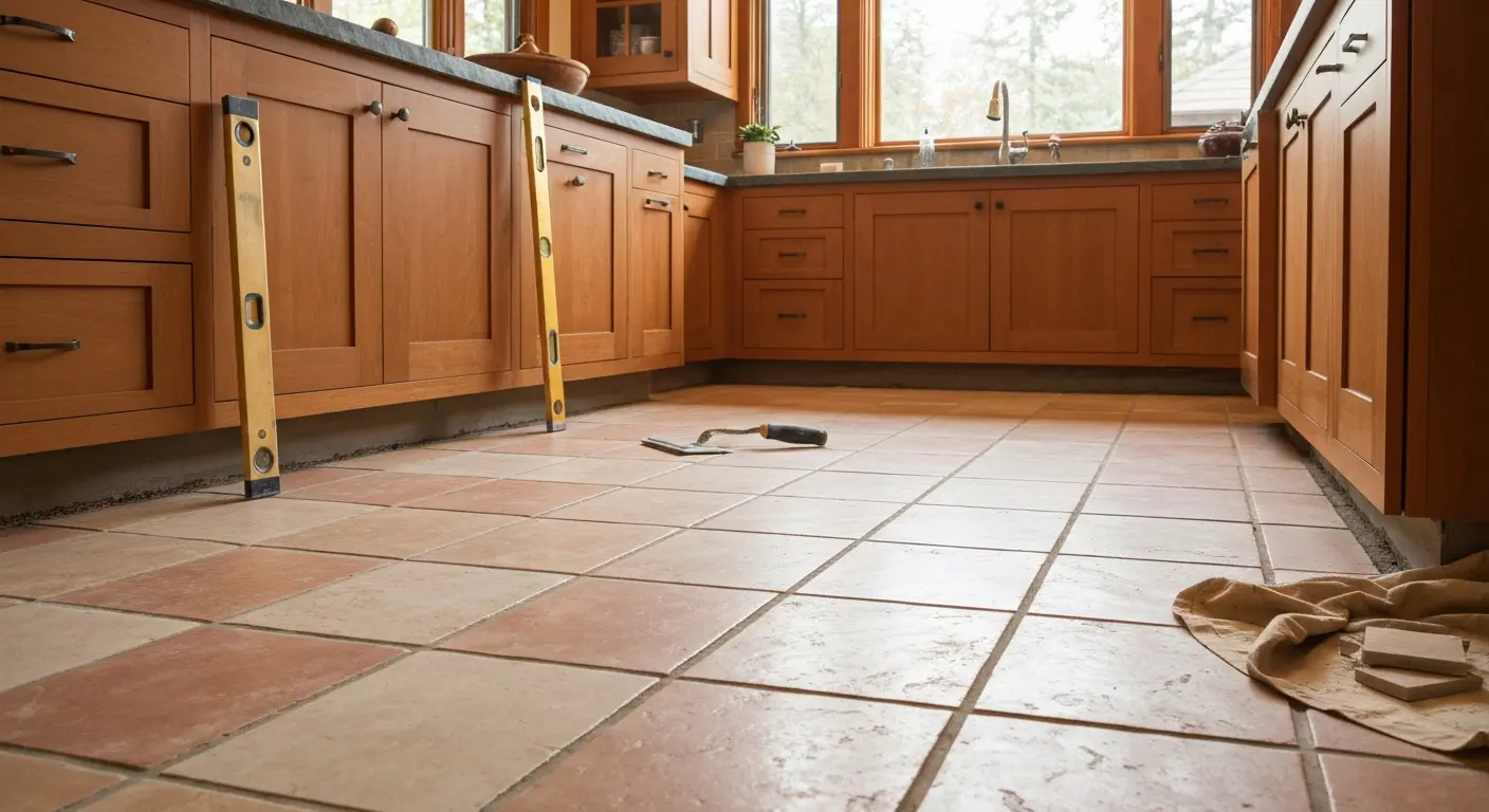 Kitchen flooring installation