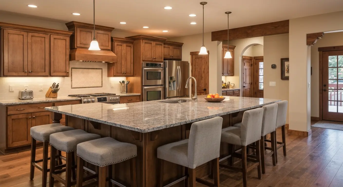 Kitchen island with seating