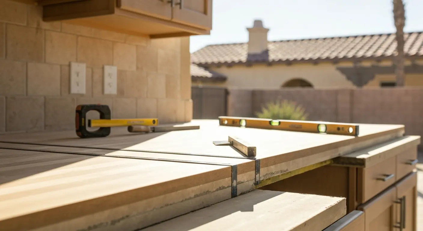Kitchen countertop installation
