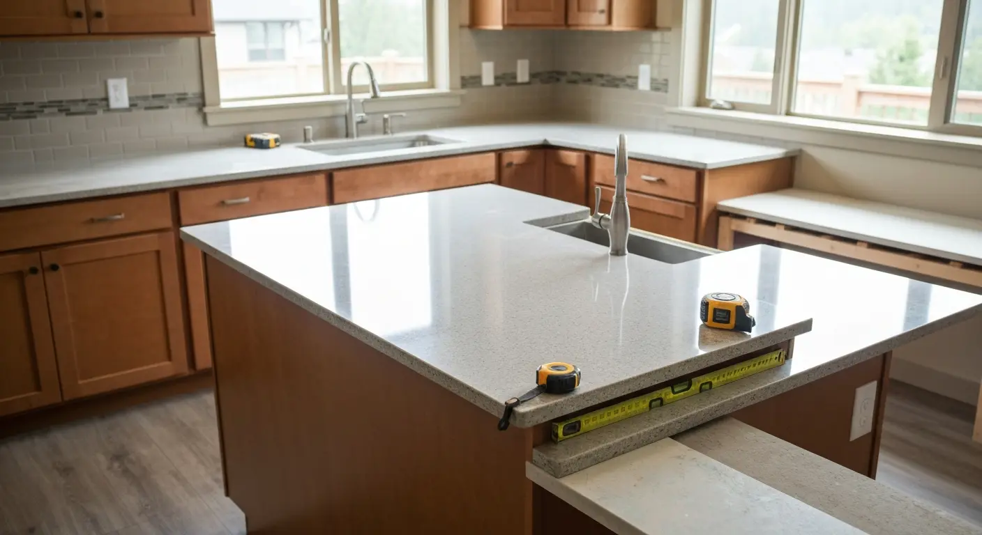 Kitchen countertop installation