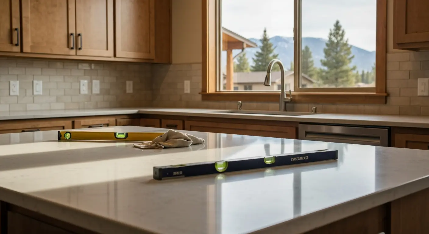 Kitchen countertop installation project