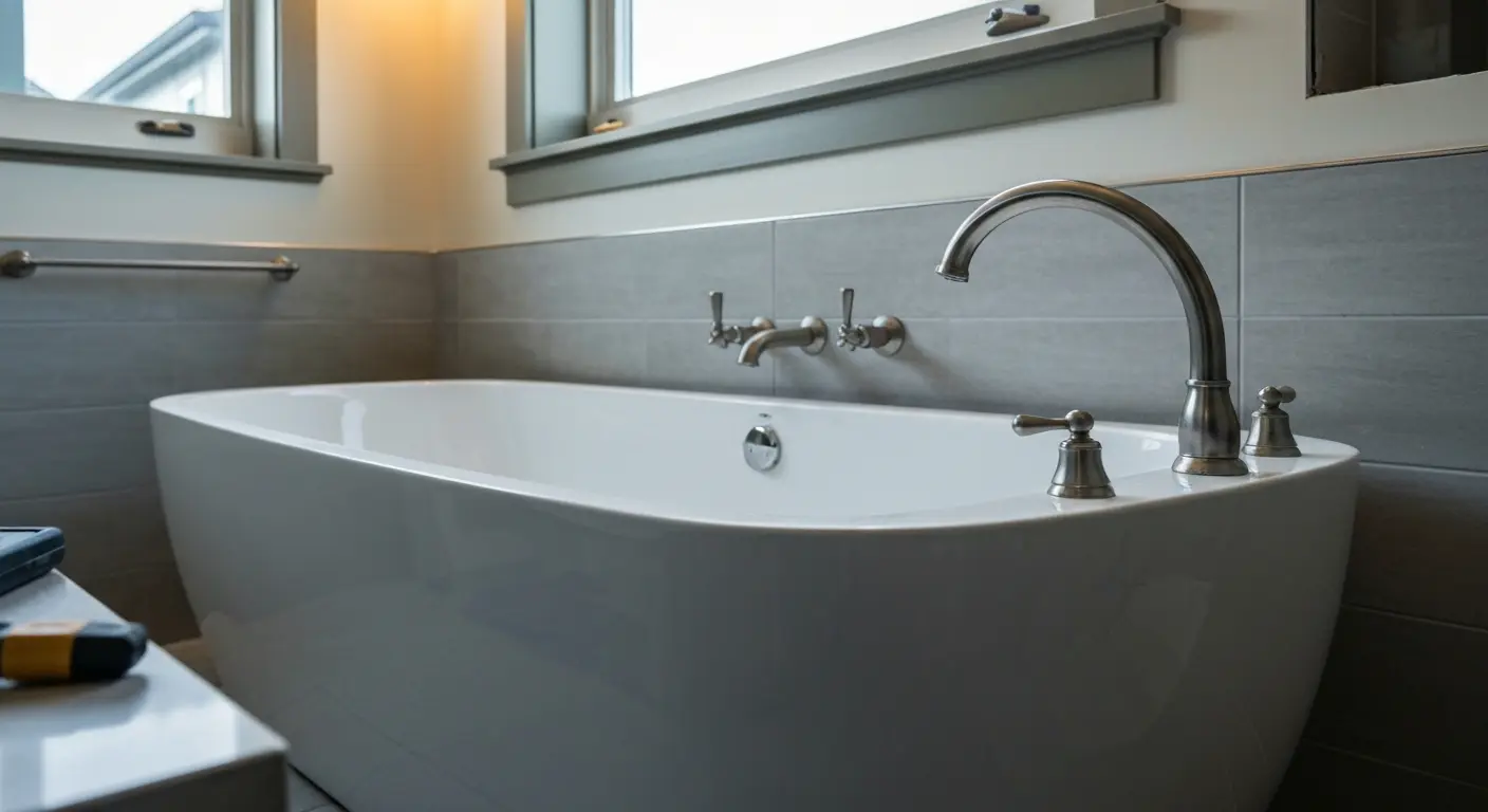 Soaking tub installation