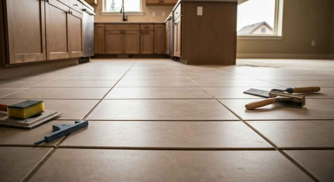 Ceramic tile kitchen flooring