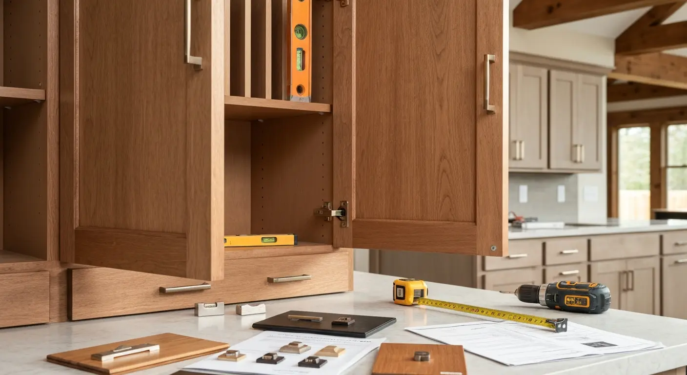 Custom kitchen cabinet installation
