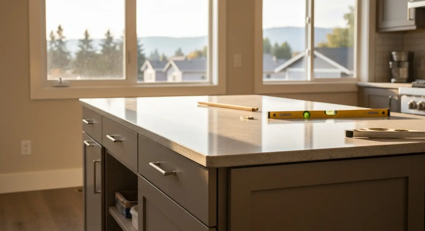Kitchen island with countertop