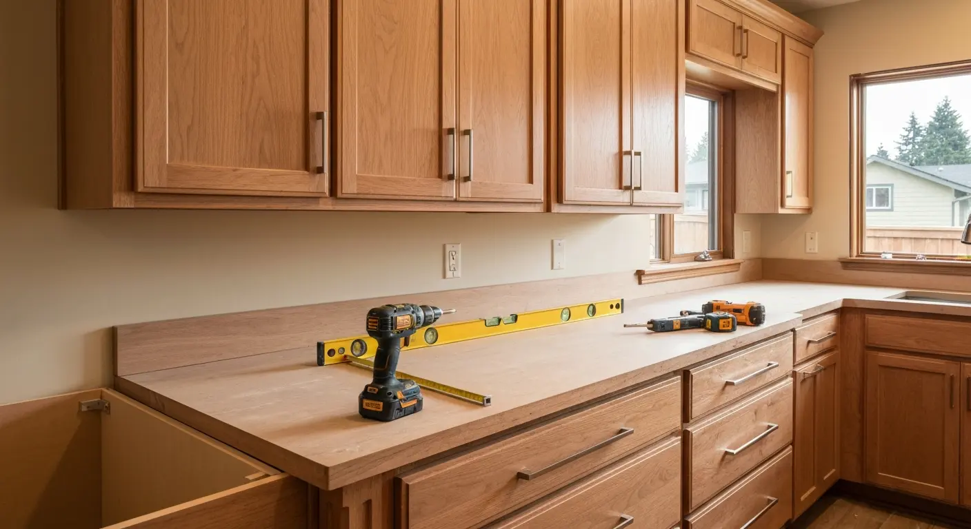 Custom cabinet installation