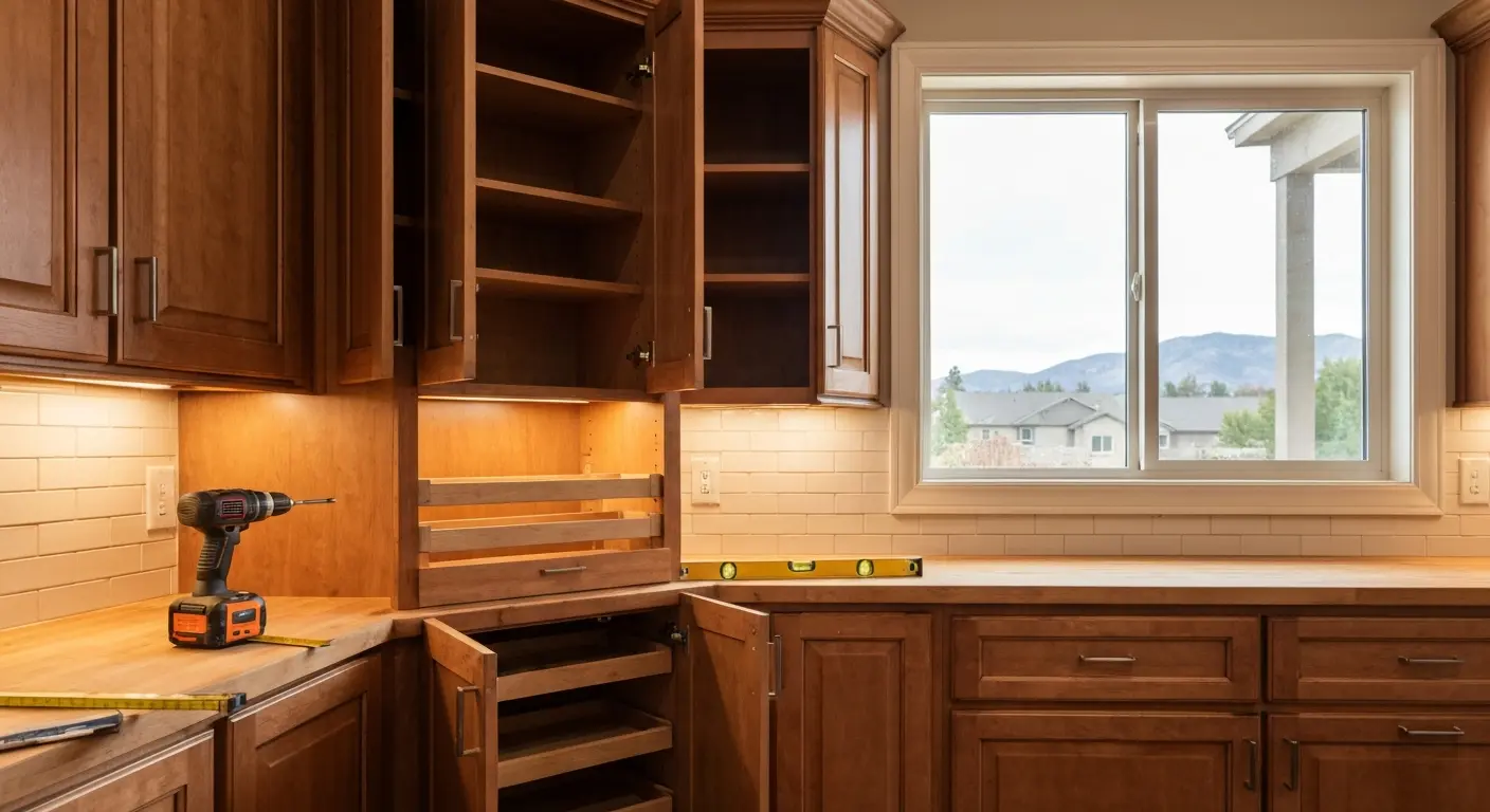 Custom kitchen cabinets installation