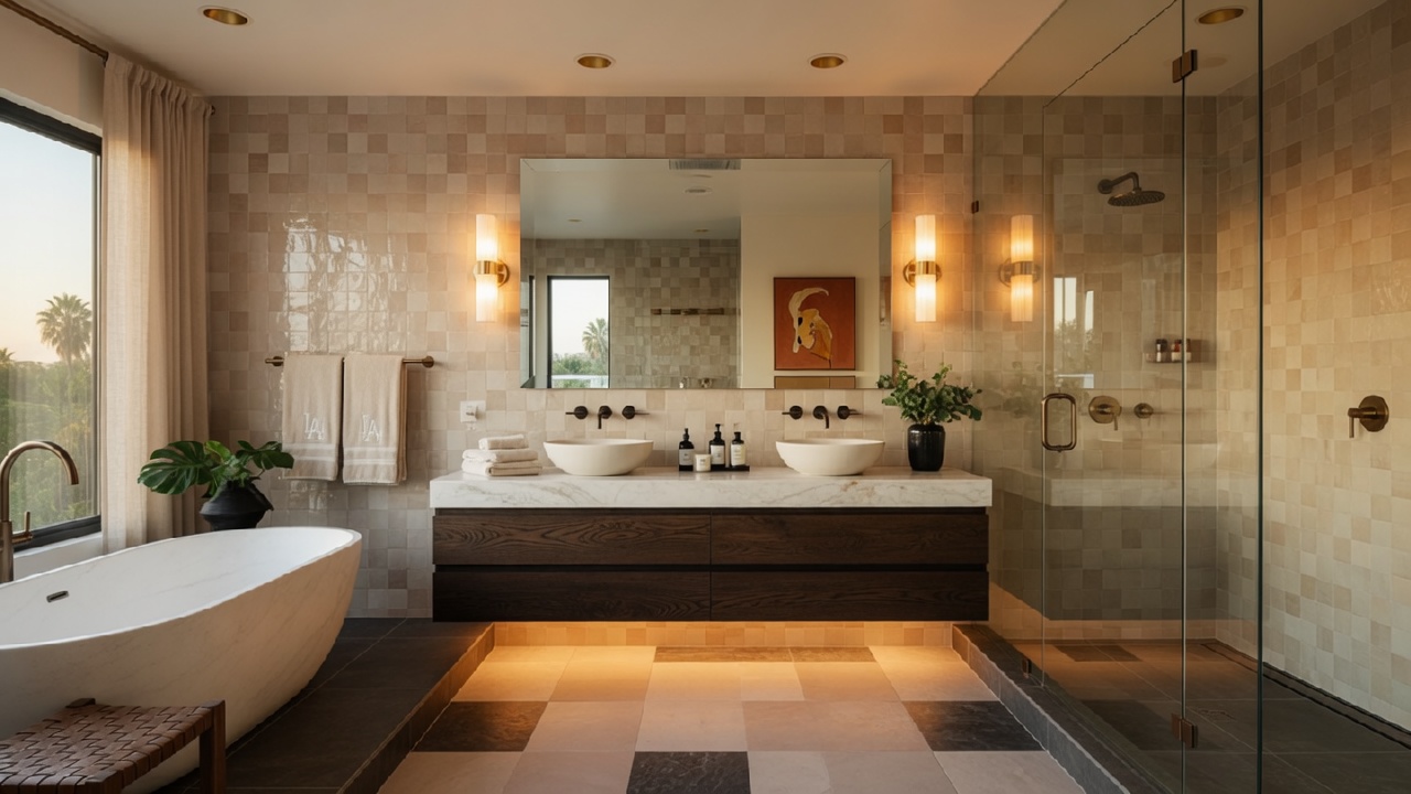 Sleek glass shower system