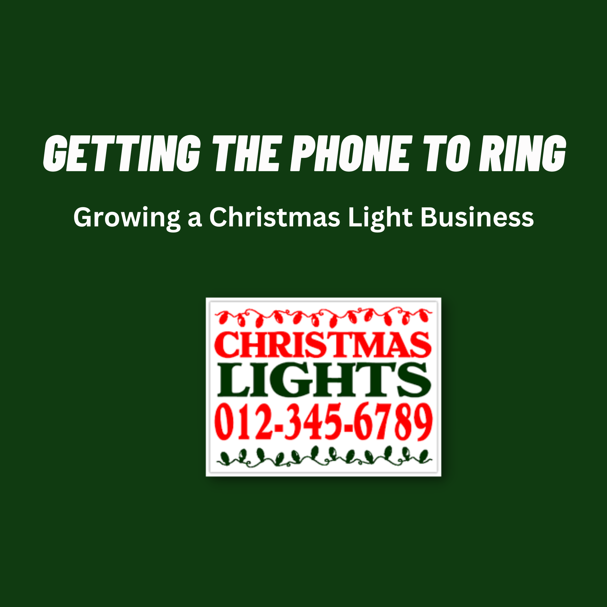 Growing a Christmas Lights Business