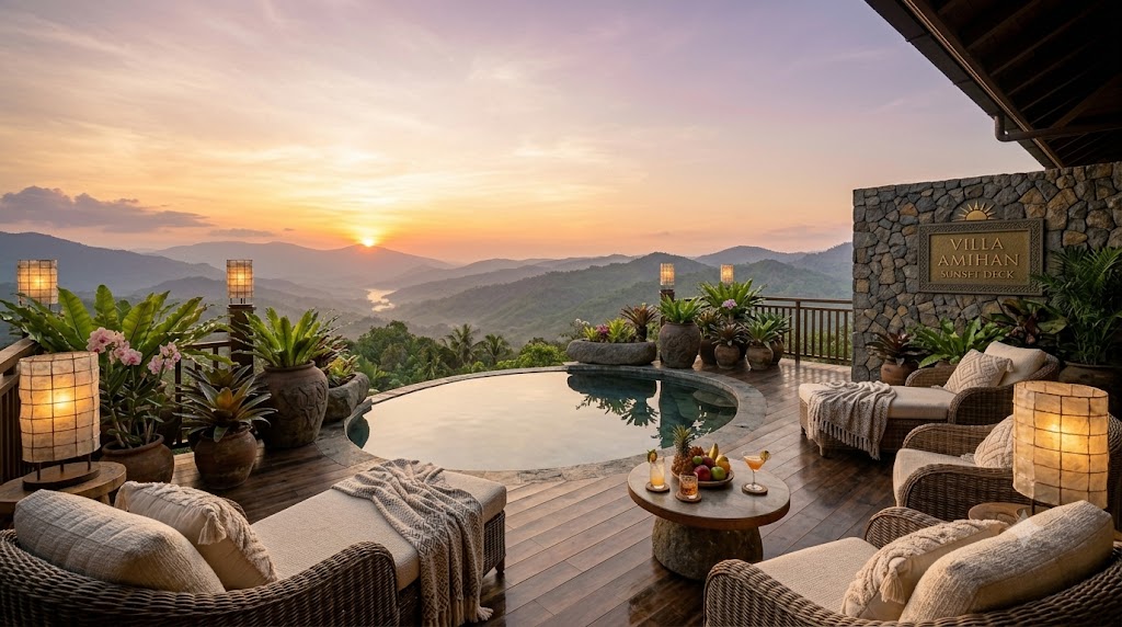 Villa Amihan sunset deck
