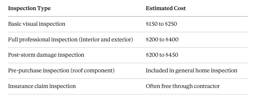 professional roof inspection