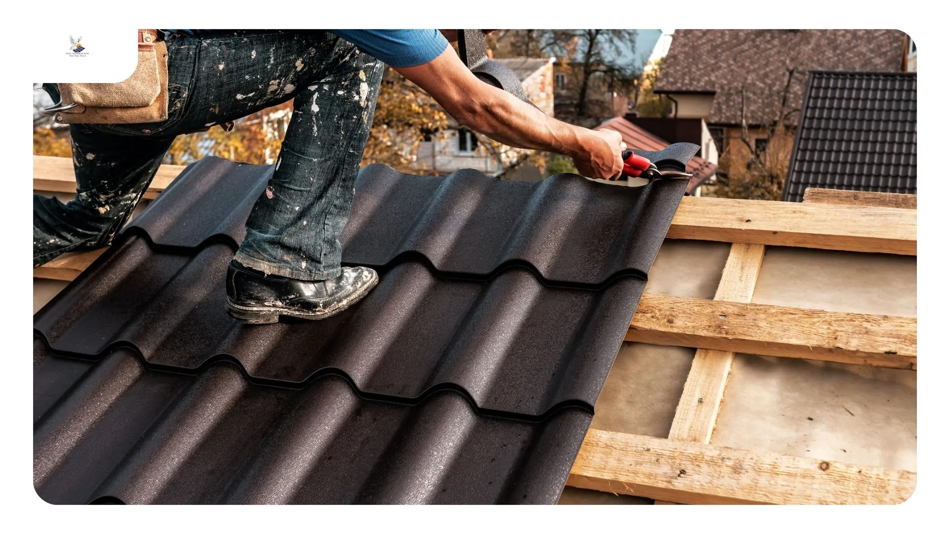 Roofer lifting tile to trace water running down underlayment away from the ceiling stain — who does roofing repairs near me Roofer lifting tile to trace water running down underlayment away from the ceiling stain — who does roofing repairs near me
