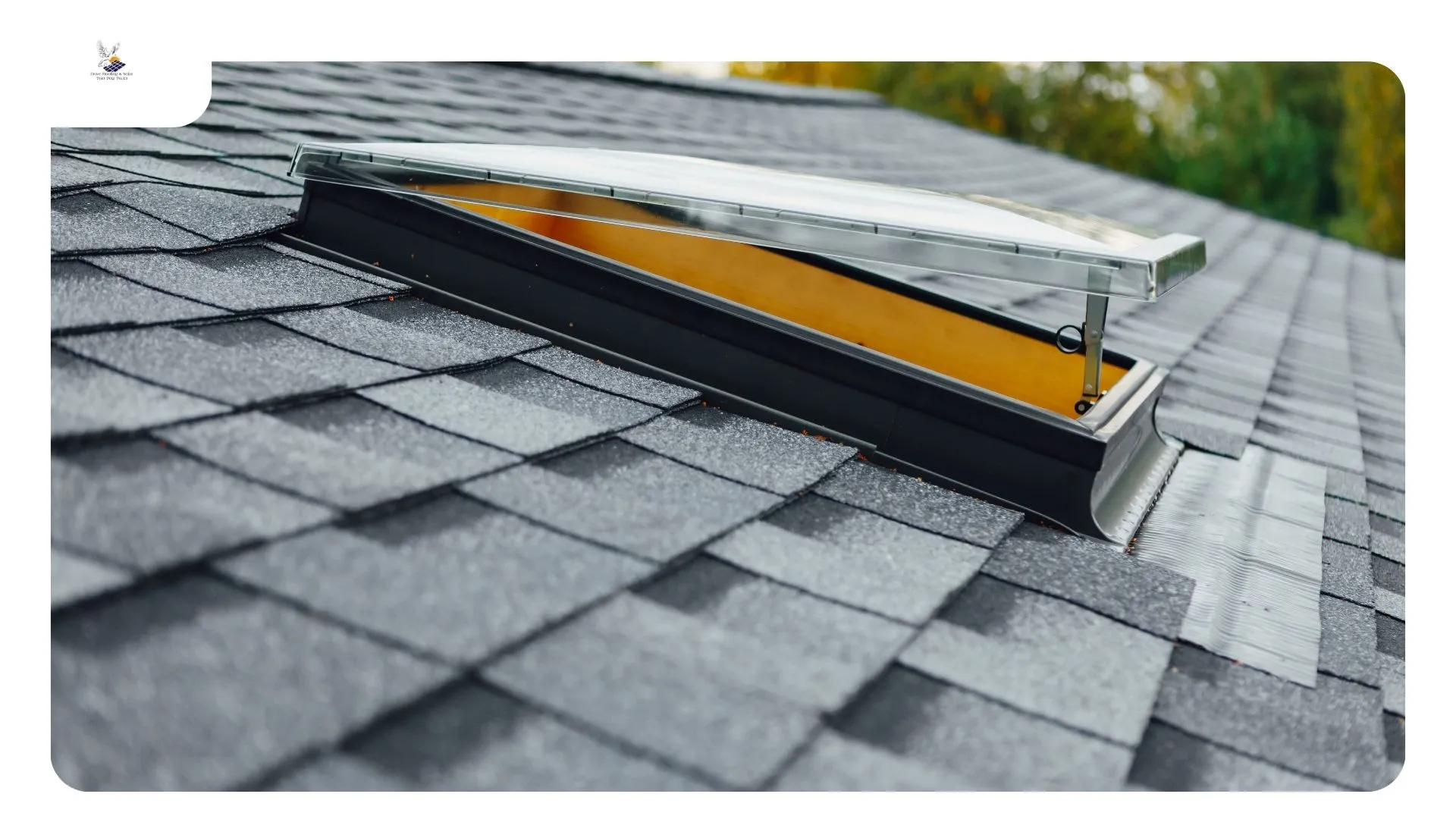 Low-profile solar tube dome installed on a flat roof beside existing roof penetrations — solar tube and tubular daylight installation Rancho Mirage