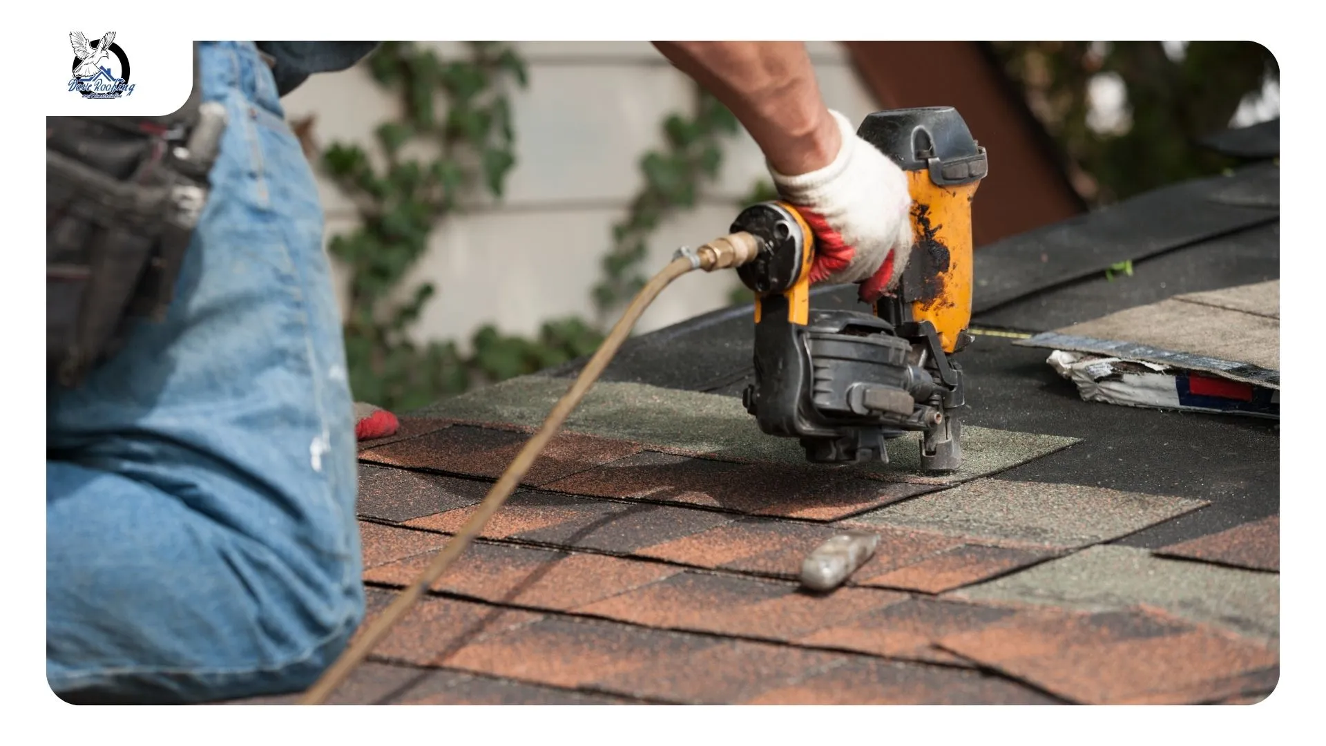 Roofing crew installing new concrete tile over fresh underlayment on a Cathedral City home with the San Jacinto mountains behind