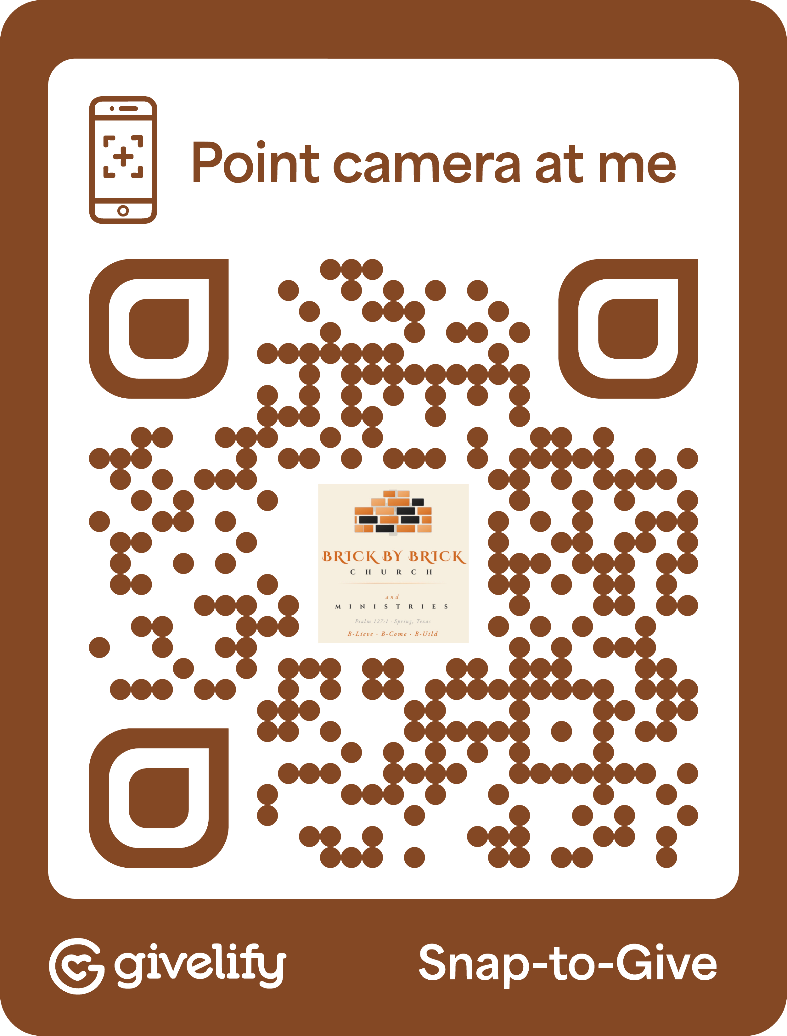 QR code for giving through Givelify
