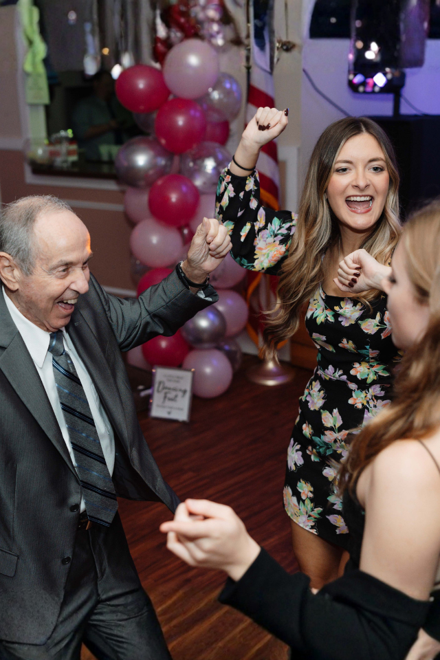 Packed dance floor at a corporate party