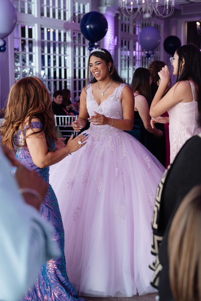 Father and daughter dance at a Sweet 16