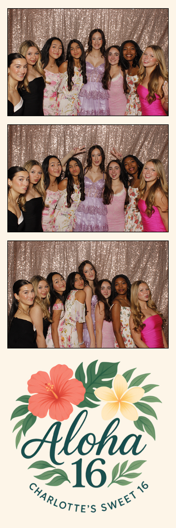Charlotte's Sweet 16 photo strip