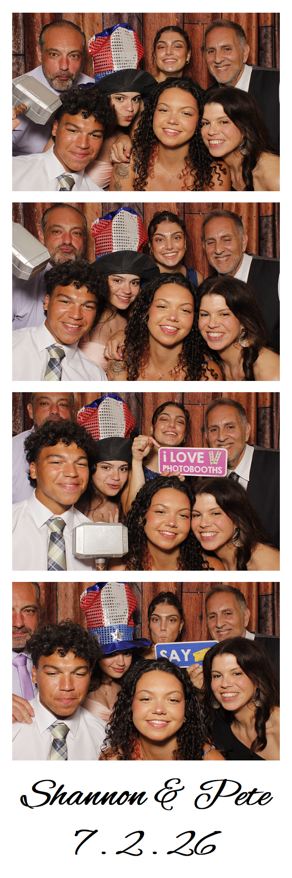 Shannon and Pete wedding photo strip