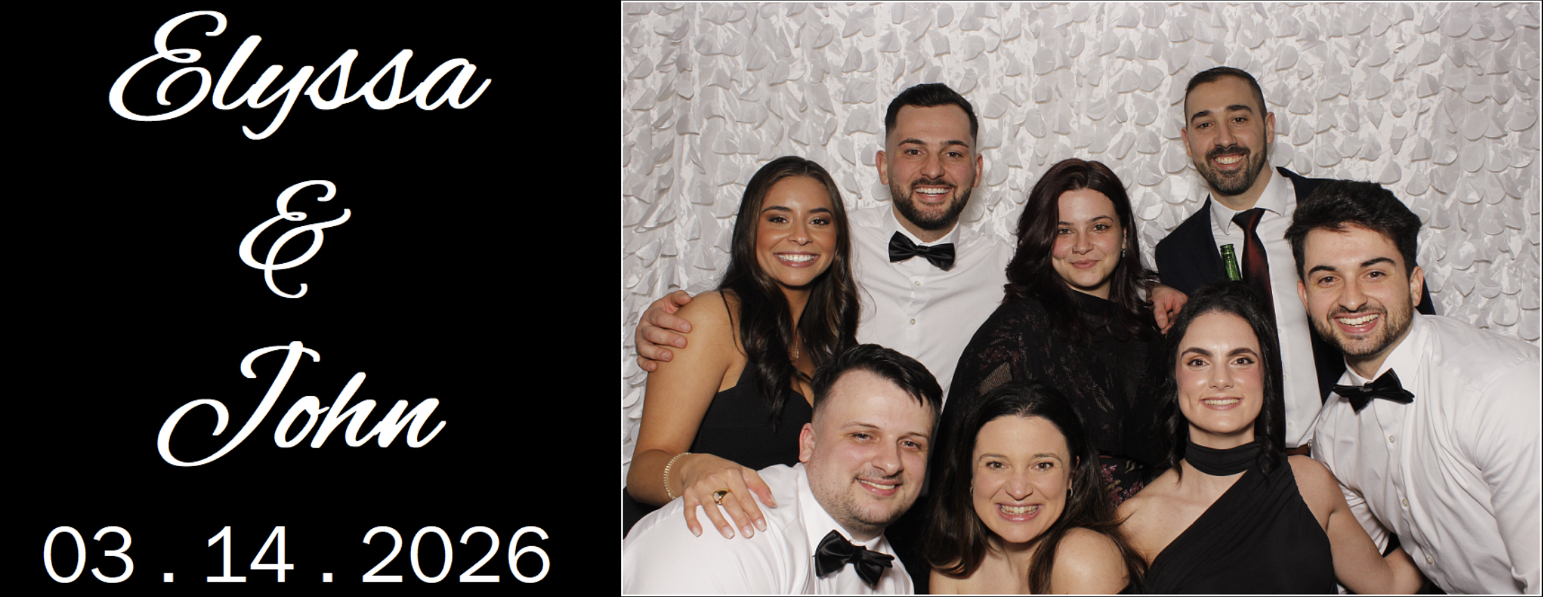 Elyssa and John wedding party photo booth print