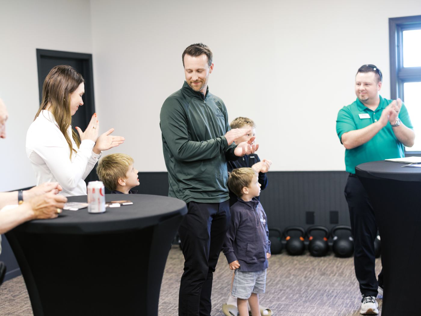 Guests celebrating at the Morgain Physical Therapy open house
