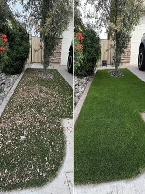 Deep cleaning turf in Las Vegas