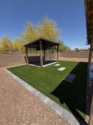 Pressure washing turf in Las Vegas