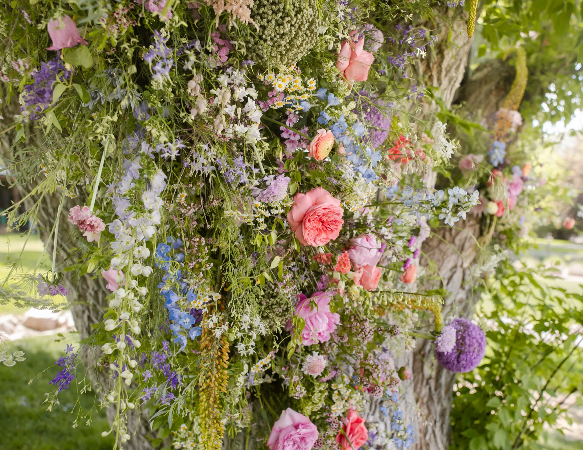 Wildflower installation detail