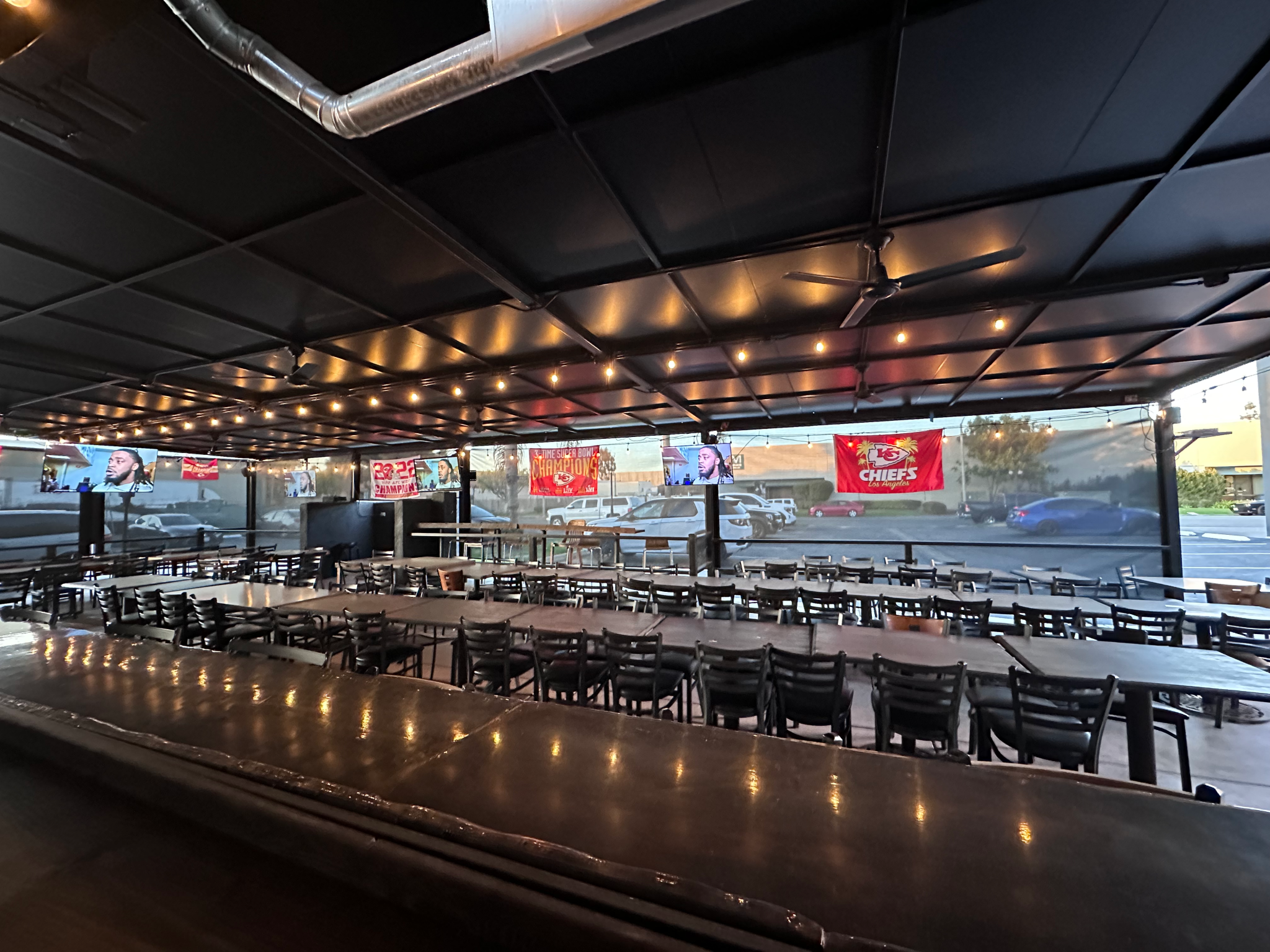 Restaurant Interior - My Place Sports Bar Huntington Beach My Place Sports Bar & Grill interior in Huntington Beach with 35+ flat screen TVs