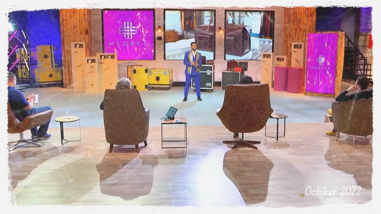 Kamal pitching MEQNES on Shark Tank, October 2022