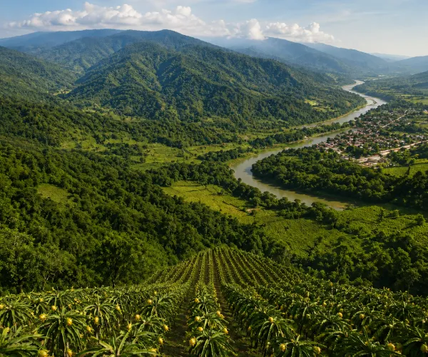 Vista a&eacute;rea del terreno agr&iacute;cola