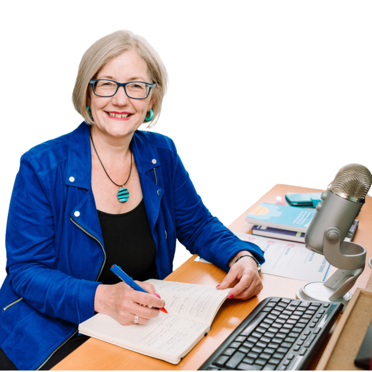 Picture of Sarah Yandell in blue jacket