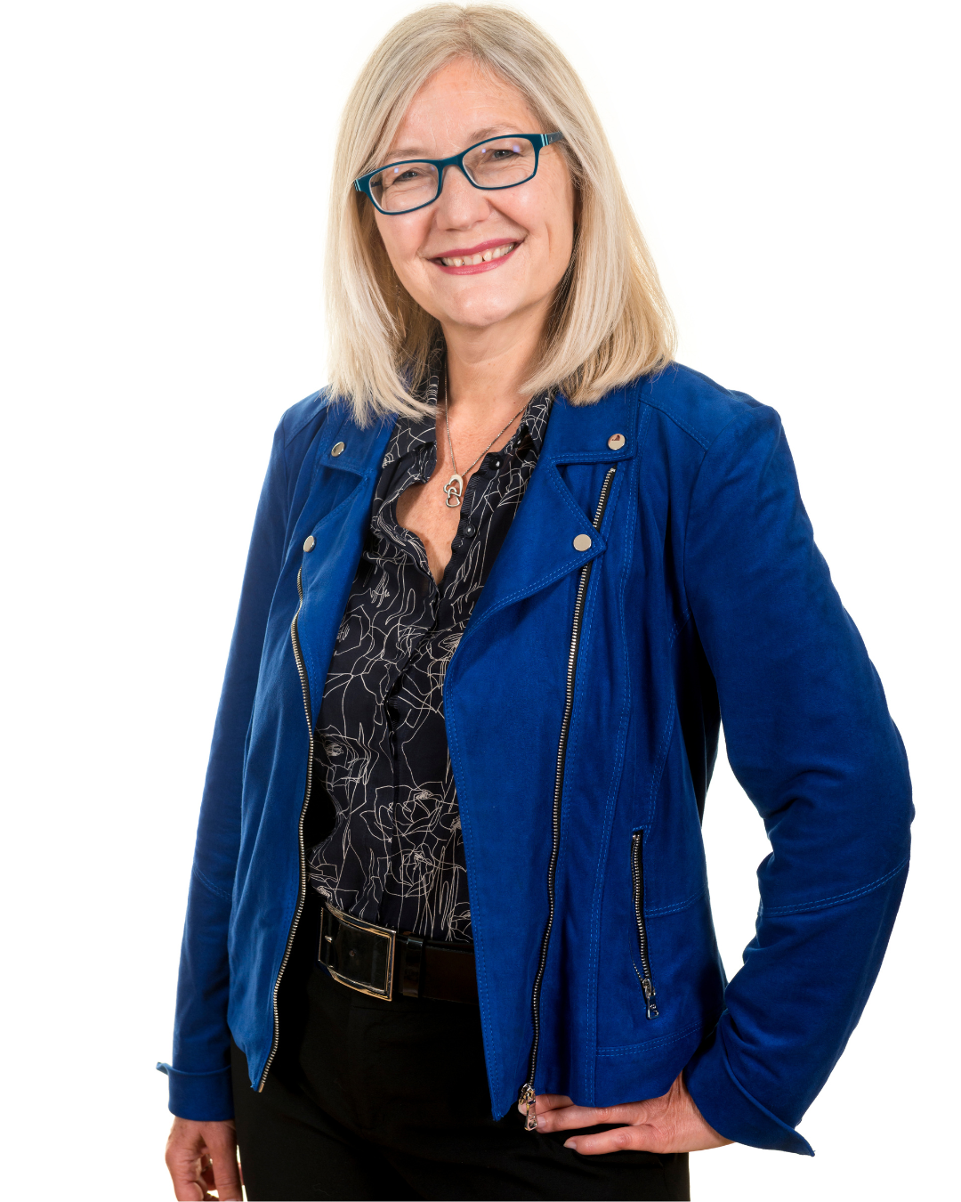 Picture of Sarah Yandell in blue jacket