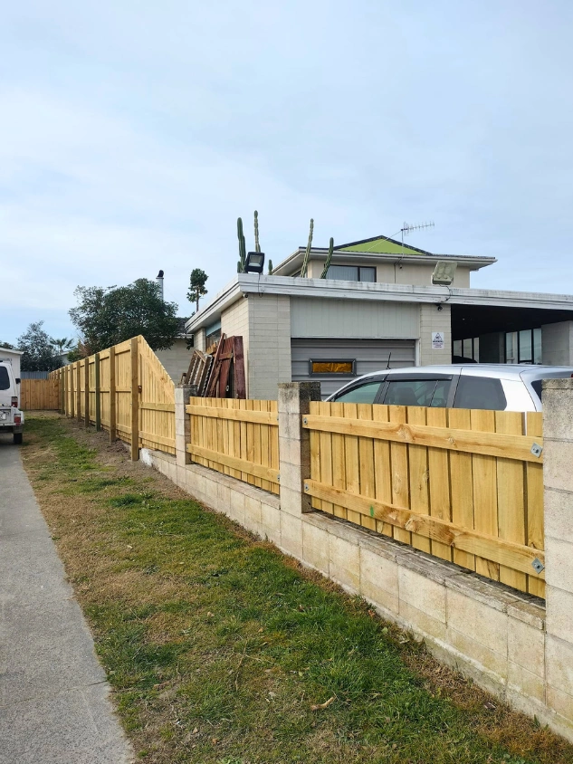 Small Timber Fence built for hawke's bay client