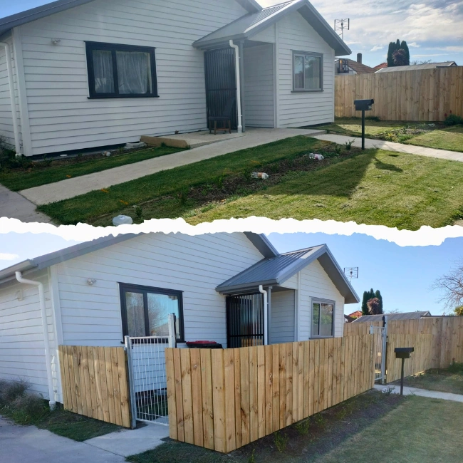 Residential Timber Fence Building Project