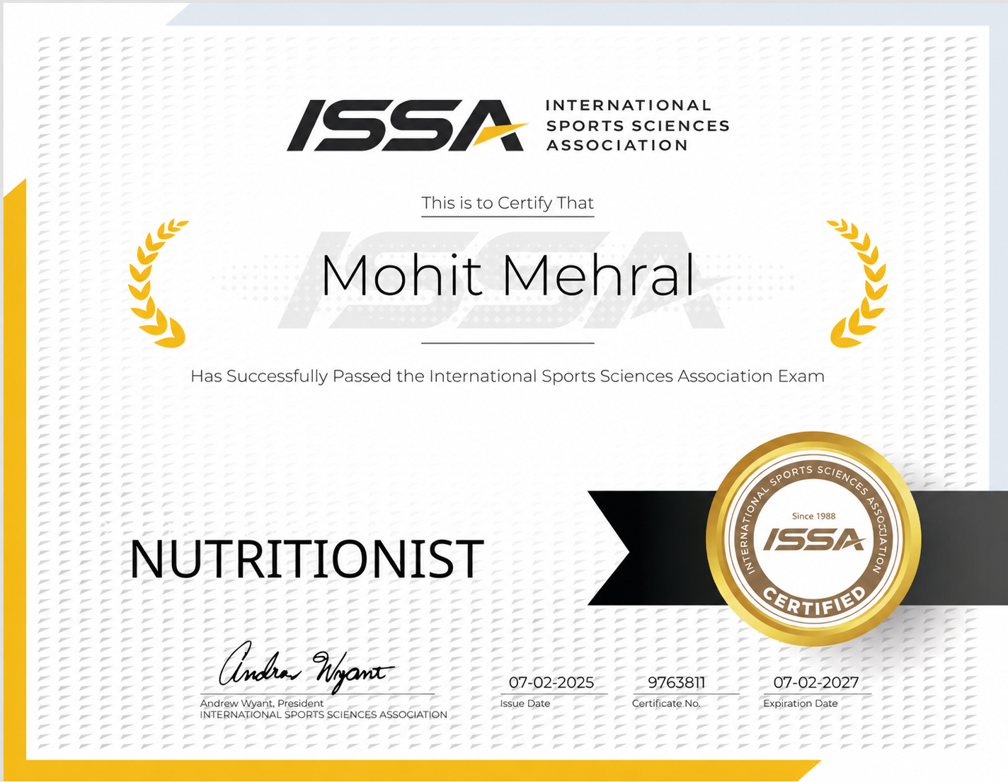 Certification 1