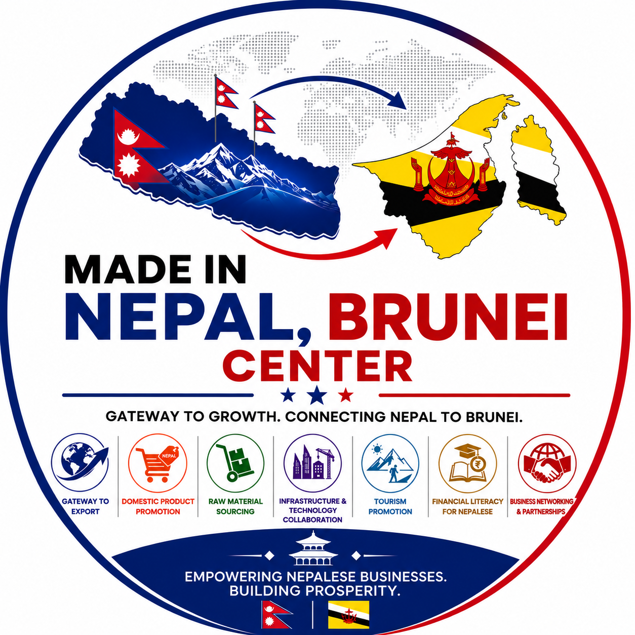 Made in Nepal, Brunei Center Logo