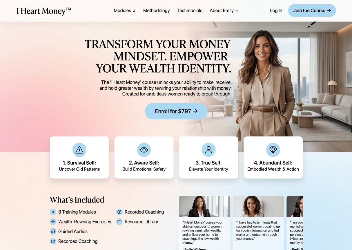 I Heart Money website, Websites
