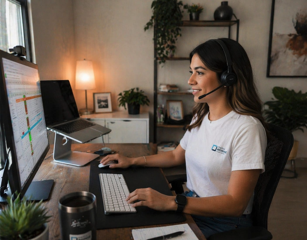 One of our patient coordinators on a call