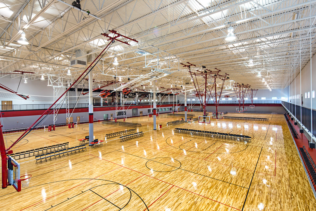 Basketball court at The Big House
