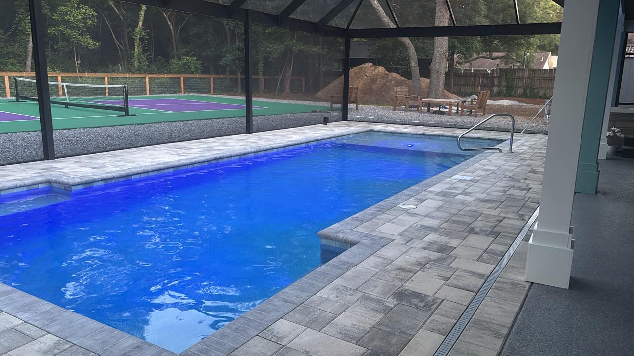 Completed pool project by one of our builders