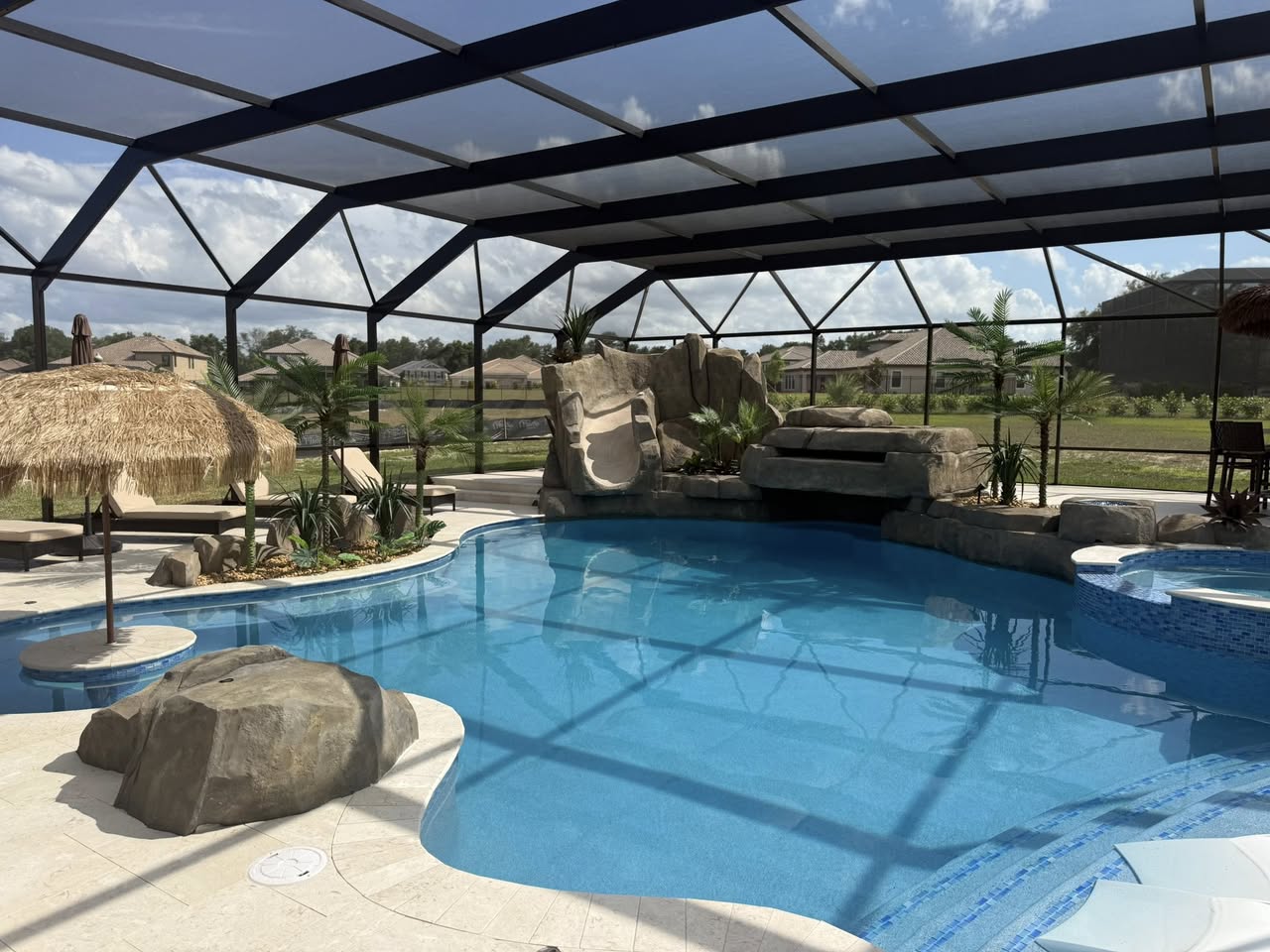 Completed pool project by one of our builders