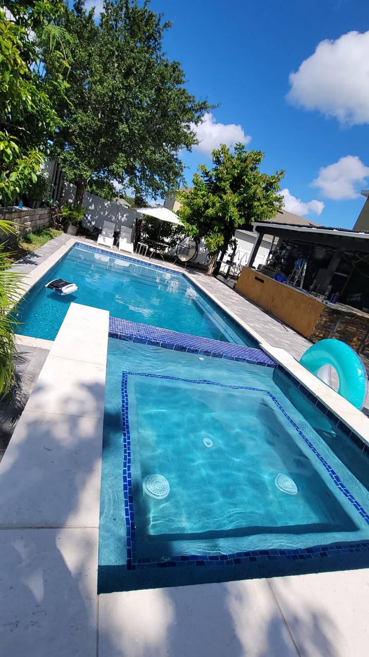 Completed pool project by one of our builders