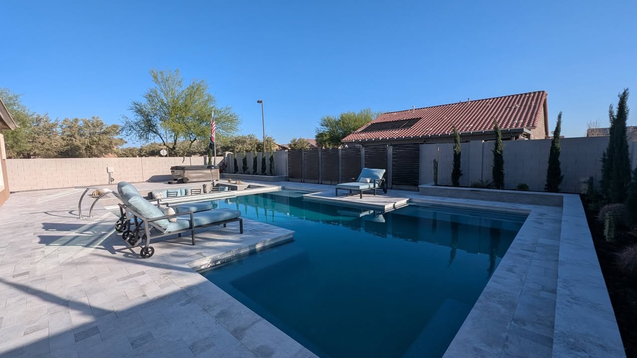 Completed pool project by one of our builders