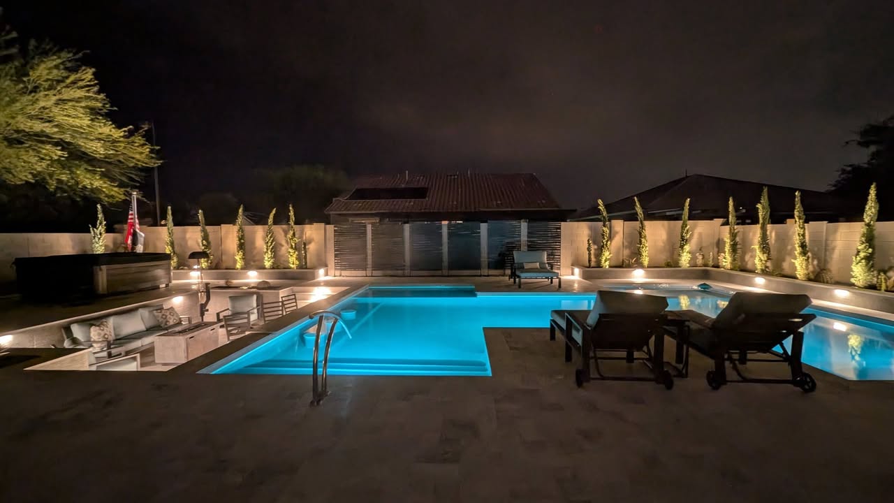 Completed pool project by one of our builders