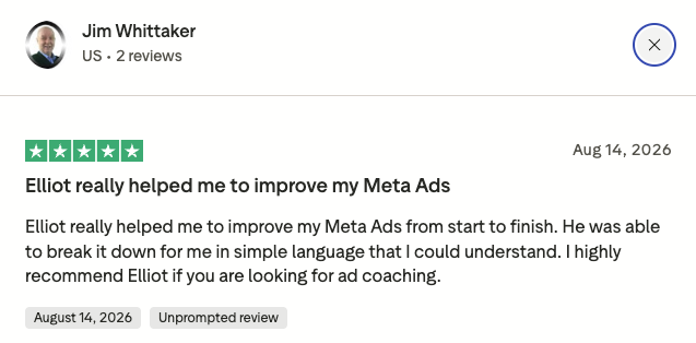 Client testimonial