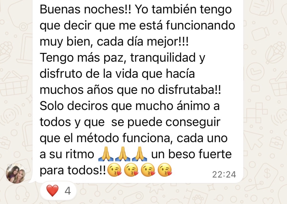 Mensaje de una persona acompañada: 
