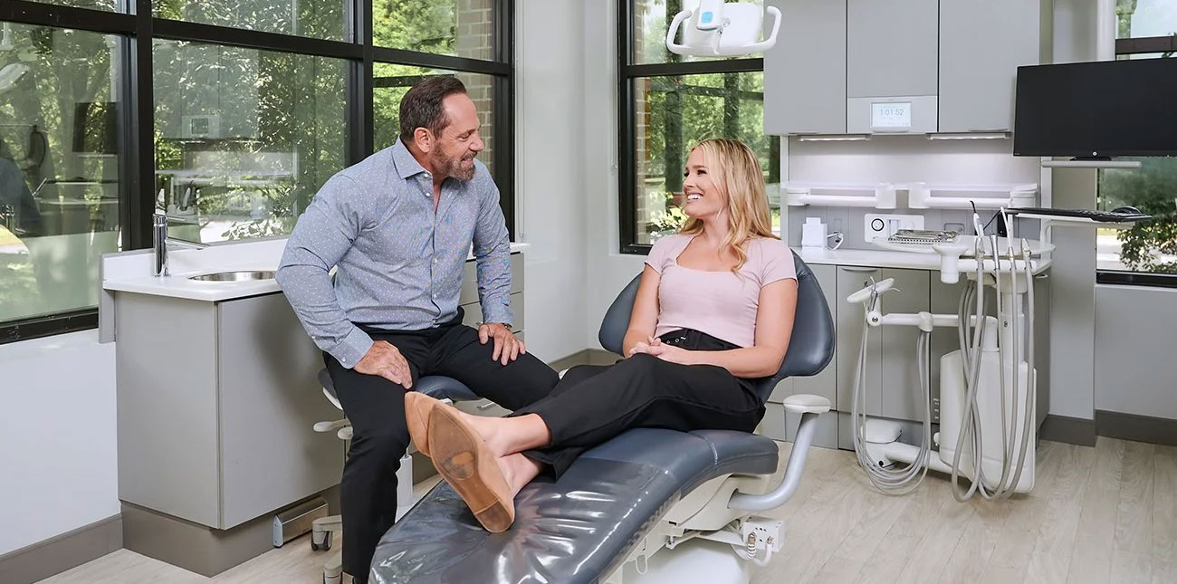 Woman with teeth whitening
